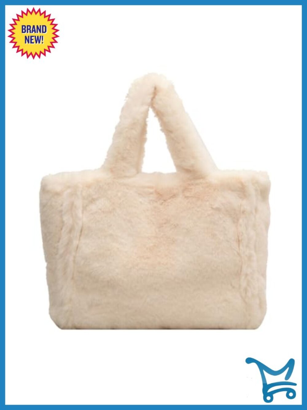 Large Fluffy Tote Bag Faux Fur Furry Shoulder Handbag Plush Purse Winter